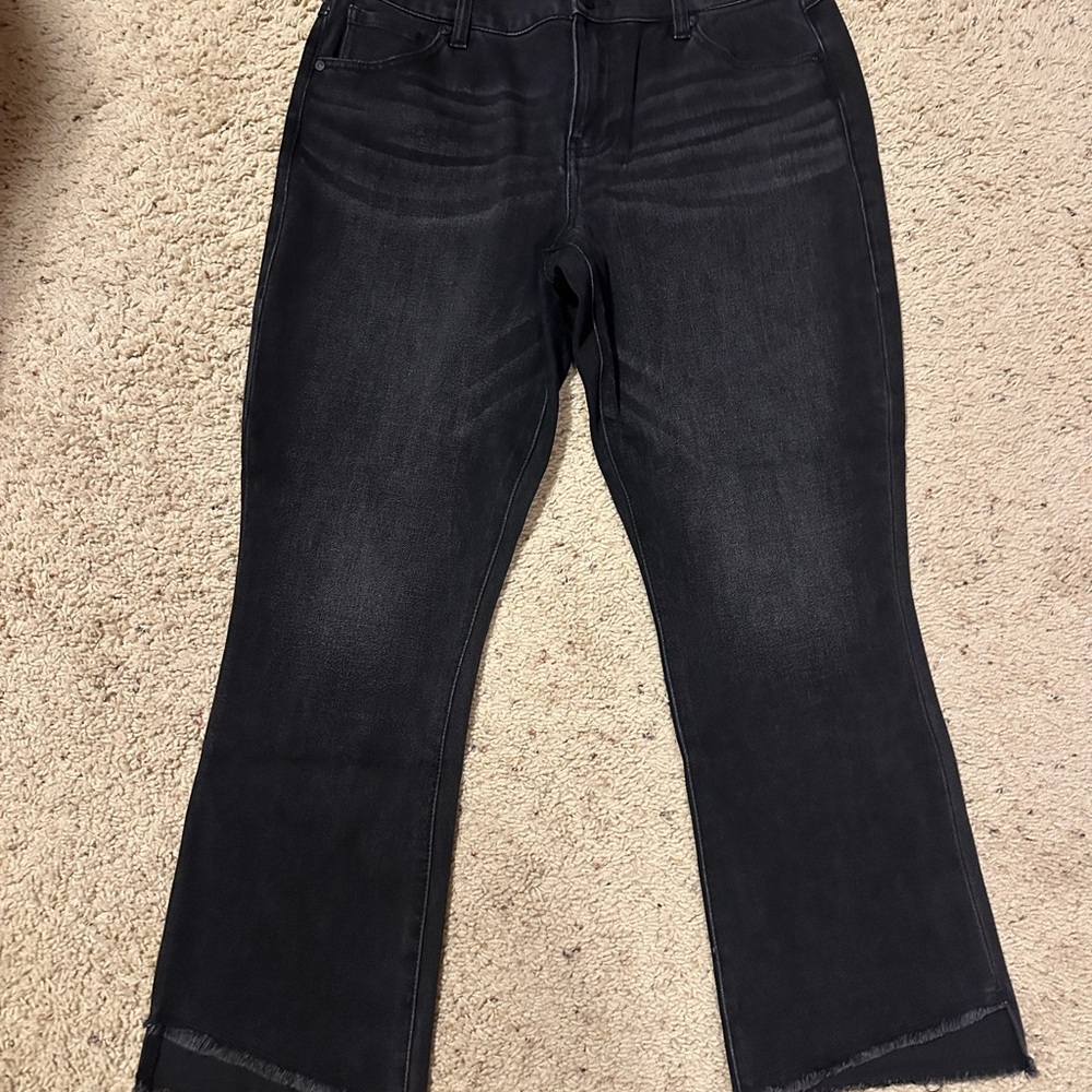 CAbi High-Low Crop Black Jeans